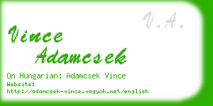 vince adamcsek business card